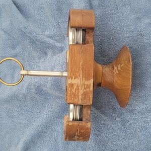 Vintage Mid-century coaster and wood holder